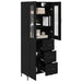 Bufet cu sertar 2 pcs Stejar Negru Lemn compozit - WALTI WALTI