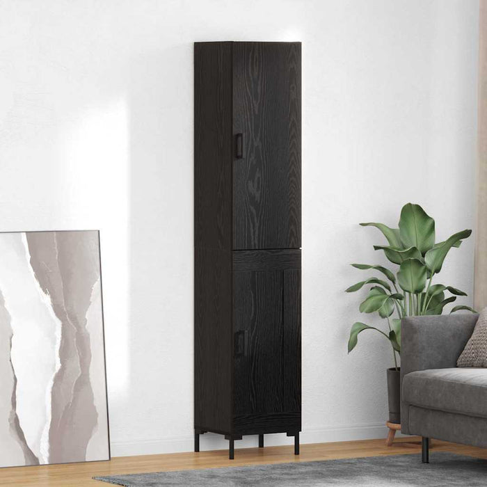 Bufet Pe perete 2 pcs Stejar Negru Lemn compozit - WALTI WALTI