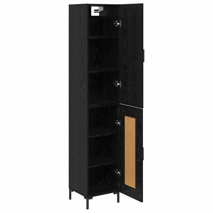 Bufet Pe perete 2 pcs Stejar Negru Lemn compozit - WALTI WALTI
