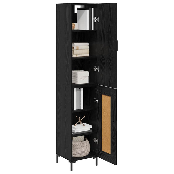 Bufet Pe perete 2 pcs Stejar Negru Lemn compozit - WALTI WALTI