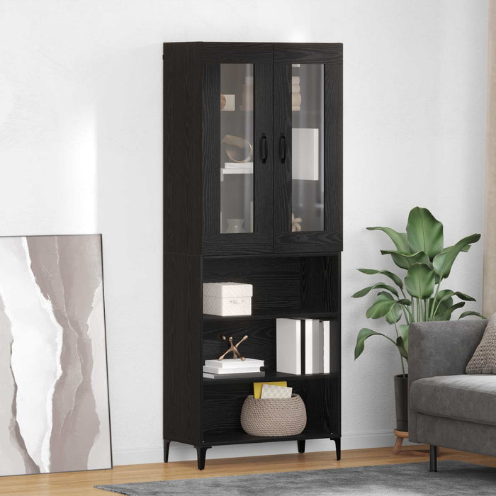 Bufet Pe perete Stejar Negru 69,5 x 34 x 180 cm Lemn compozit - WALTI WALTI