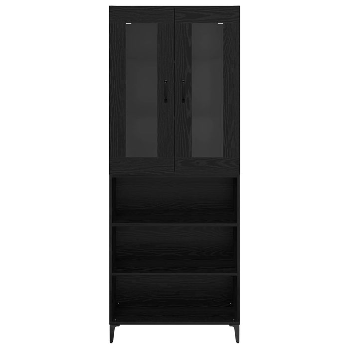 Bufet Pe perete Stejar Negru 69,5 x 34 x 180 cm Lemn compozit - WALTI WALTI