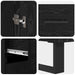Bufet Pe perete Stejar Negru 69,5 x 34 x 180 cm Lemn compozit - WALTI WALTI