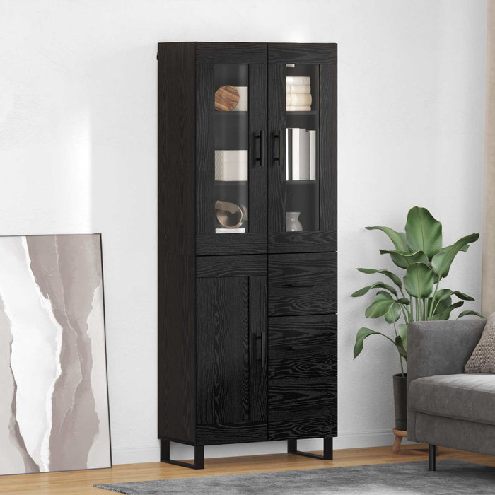 Bufet Pe perete Stejar Negru 69,5 x 34 x 180 cm Lemn compozit - WALTI WALTI