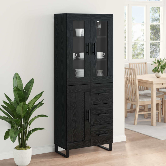 Bufet Pe perete Stejar Negru 69,5 x 34 x 180 cm Lemn compozit - WALTI WALTI