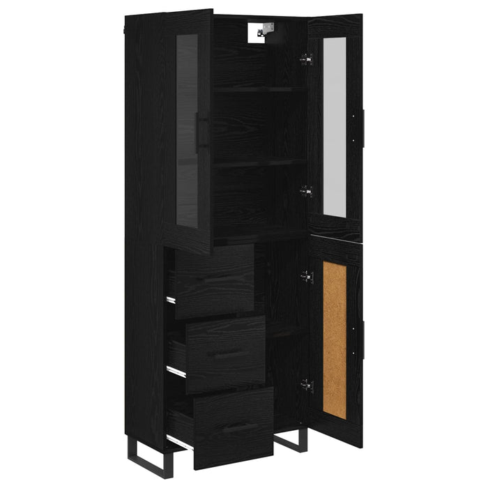 Bufet Pe perete Stejar Negru 69,5 x 34 x 180 cm Lemn compozit - WALTI WALTI