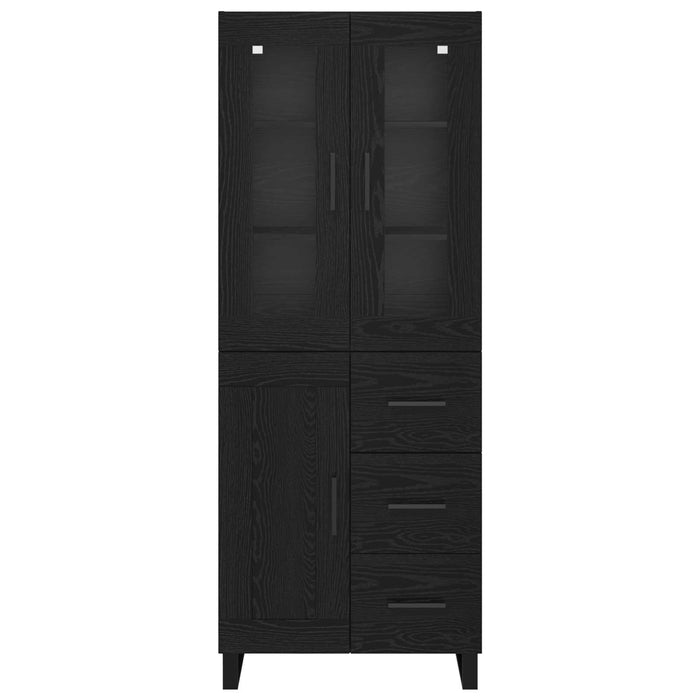 Bufet Pe perete Stejar Negru 69,5 x 34 x 180 cm Lemn compozit - WALTI WALTI