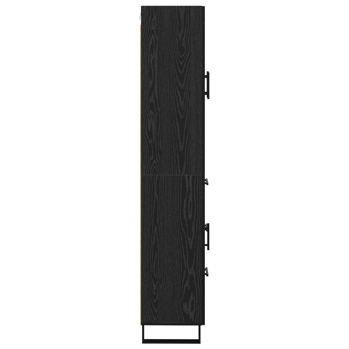 Bufet Pe perete Stejar Negru 69,5 x 34 x 180 cm Lemn compozit - WALTI WALTI