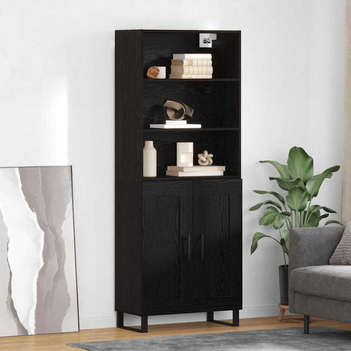 Bufet cu sertar 2 pcs Stejar Negru Lemn compozit - WALTI WALTI
