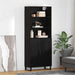 Bufet cu sertar 2 pcs Stejar Negru Lemn compozit - WALTI WALTI