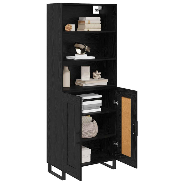 Bufet cu sertar 2 pcs Stejar Negru Lemn compozit - WALTI WALTI