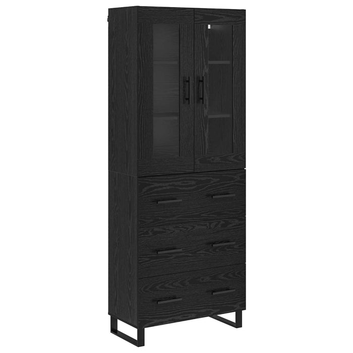 Bufet Pe perete Stejar Negru 69,5 x 34 x 180 cm Lemn compozit - WALTI WALTI