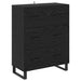 Bufet Pe perete Stejar Negru 69,5 x 34 x 180 cm Lemn compozit - WALTI WALTI