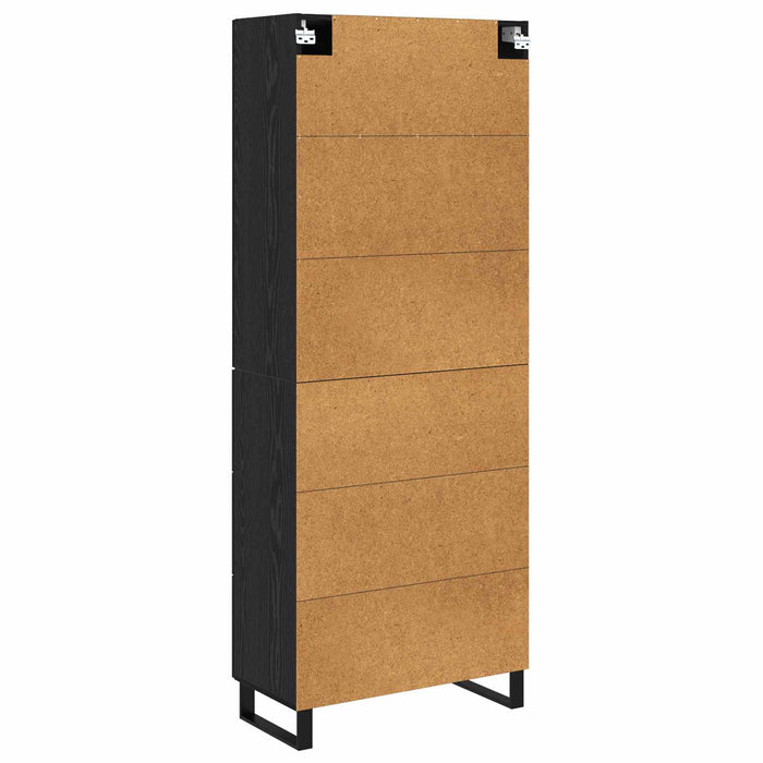 Bufet Pe perete Stejar Negru 69,5 x 34 x 180 cm Lemn compozit - WALTI WALTI