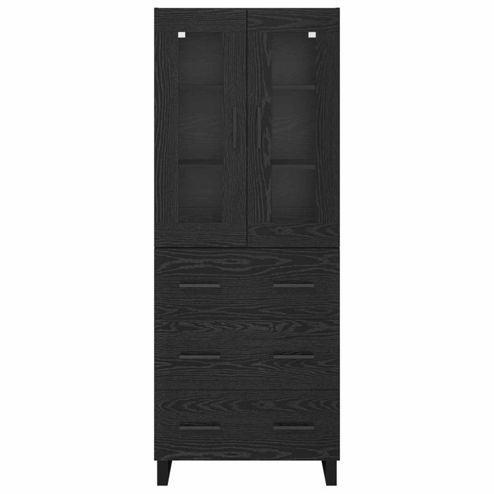 Bufet Pe perete Stejar Negru 69,5 x 34 x 180 cm Lemn compozit - WALTI WALTI