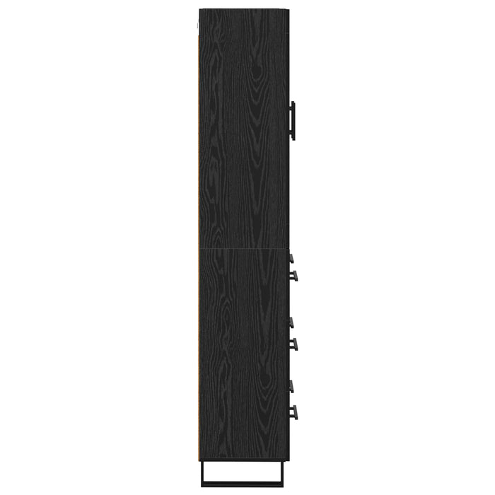 Bufet Pe perete Stejar Negru 69,5 x 34 x 180 cm Lemn compozit - WALTI WALTI