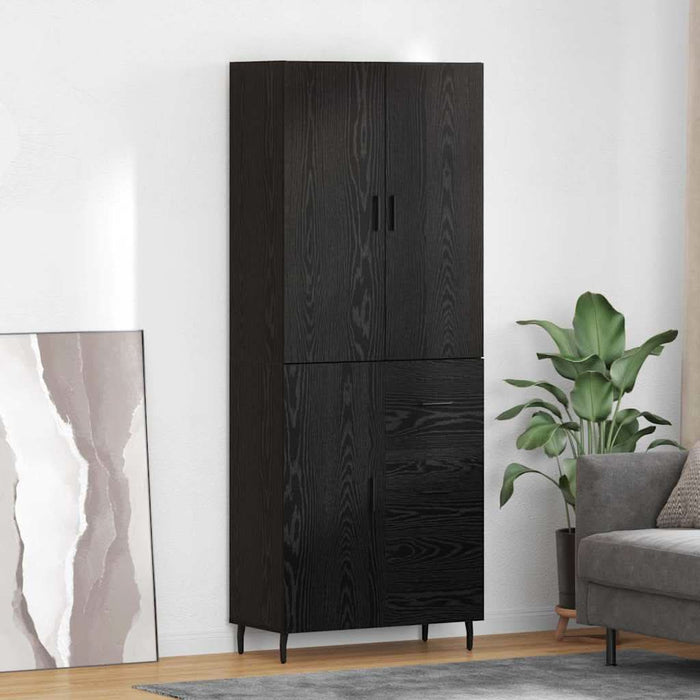 Bufet 2 pcs Stejar negru 69,5 x 34 x 180 cm Lemn compozit - WALTI WALTI