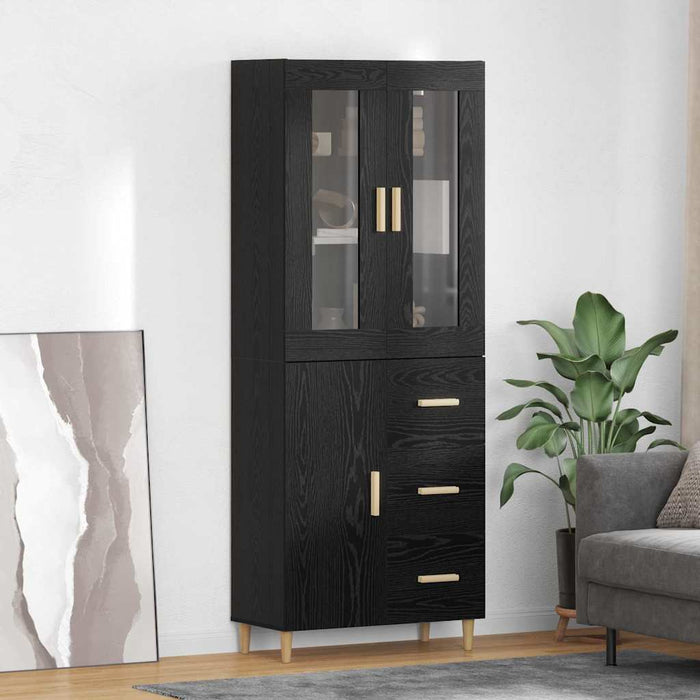 Bufet cu sertar Stejar Negru 34,5 x 34 x 180 cm Lemn compozit - WALTI WALTI