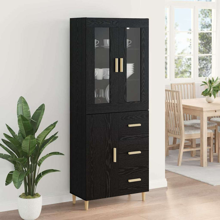 Bufet cu sertar Stejar Negru 34,5 x 34 x 180 cm Lemn compozit - WALTI WALTI