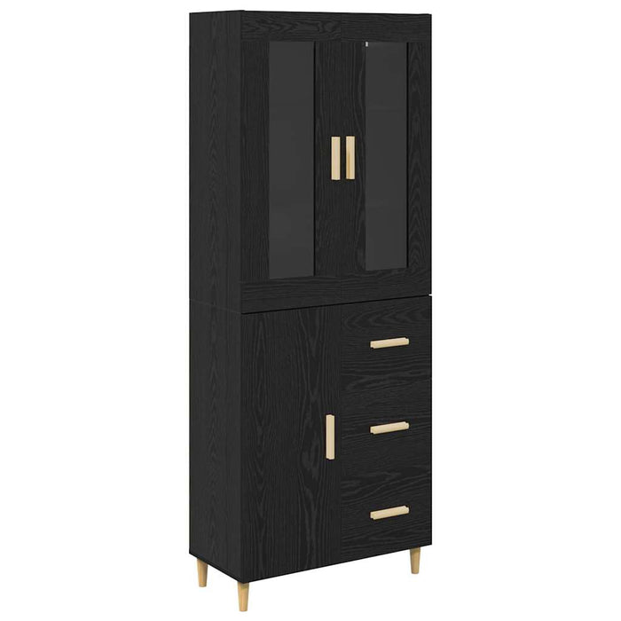 Bufet cu sertar Stejar Negru 34,5 x 34 x 180 cm Lemn compozit - WALTI WALTI