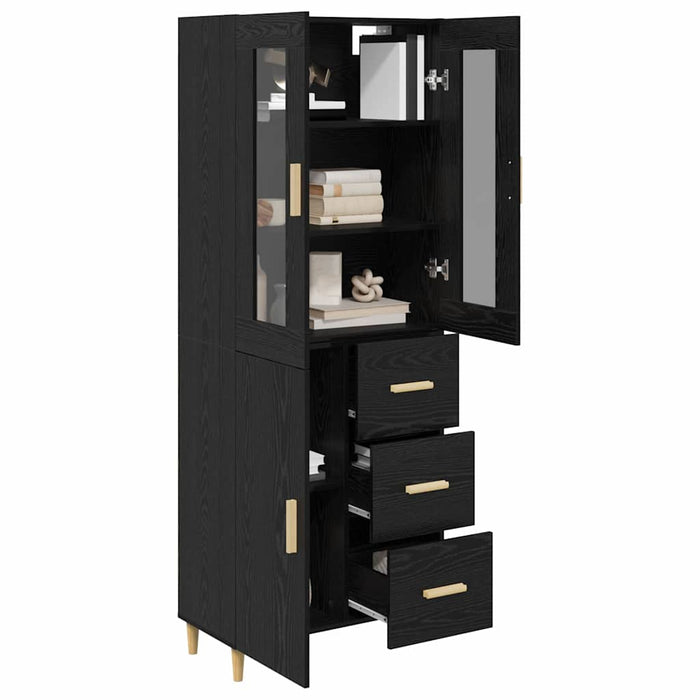 Bufet cu sertar Stejar Negru 34,5 x 34 x 180 cm Lemn compozit - WALTI WALTI