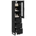 Bufet cu sertar Stejar Negru 69,5 x 34 x 180 cm Lemn compozit - WALTI WALTI