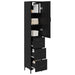 Bufet Pe perete cu sertar 2 pcs Stejar Negru Lemn compozit - WALTI WALTI
