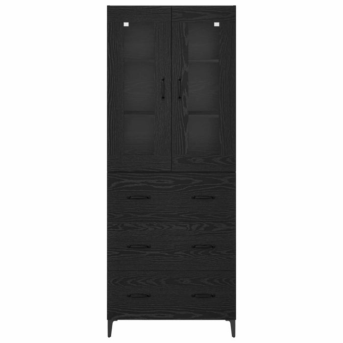 Bufet Pe perete Stejar Negru 69,5 x 34 x 180 cm Lemn compozit - WALTI WALTI