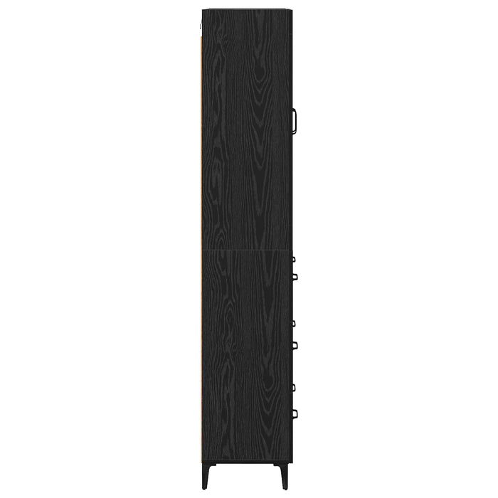 Bufet Pe perete Stejar Negru 69,5 x 34 x 180 cm Lemn compozit - WALTI WALTI