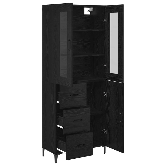 Bufet Pe perete Stejar Negru 69,5 x 34 x 180 cm Lemn compozit - WALTI WALTI
