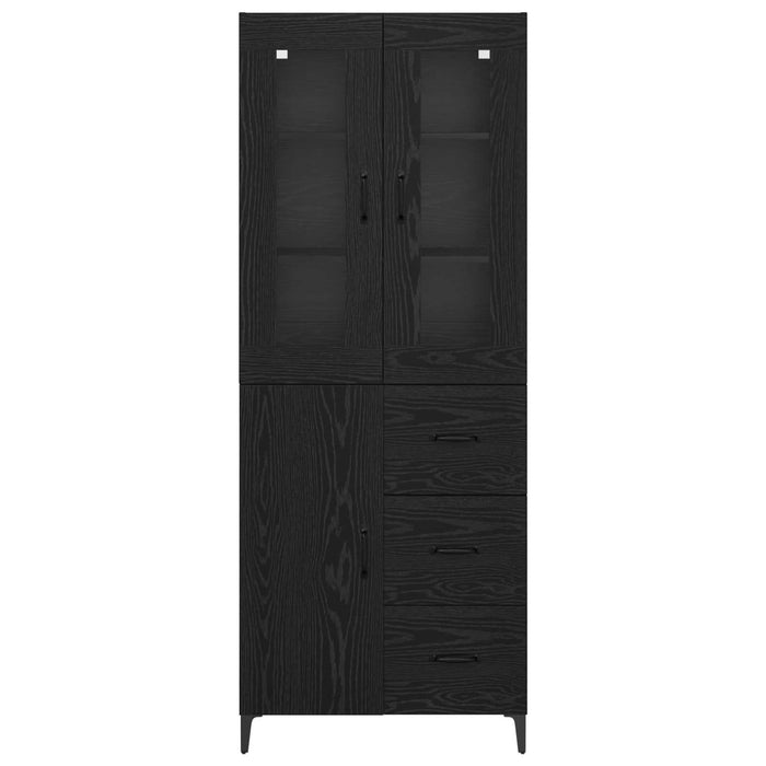 Bufet Pe perete Stejar Negru 69,5 x 34 x 180 cm Lemn compozit - WALTI WALTI