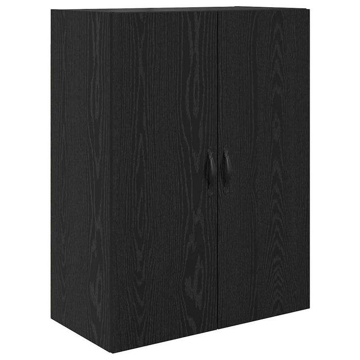 Bufet Pe perete cu sertar 2 pcs Stejar Negru Lemn compozit - WALTI WALTI