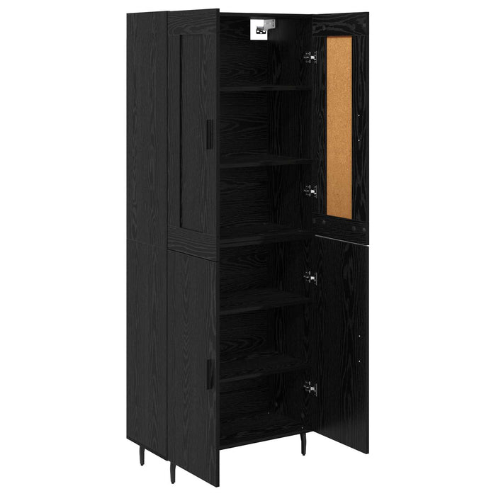 Bufet 2 pcs Stejar Negru Lemn compozit - WALTI WALTI