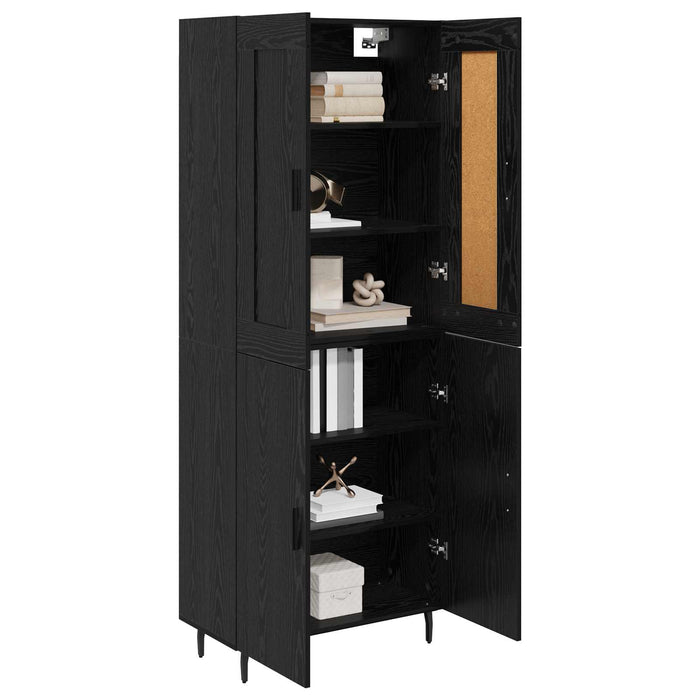 Bufet 2 pcs Stejar Negru Lemn compozit - WALTI WALTI