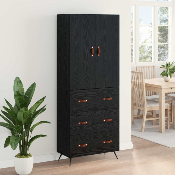 Bufet Pe perete Stejar Negru 69,5 x 34 x 180 cm Lemn compozit - WALTI WALTI