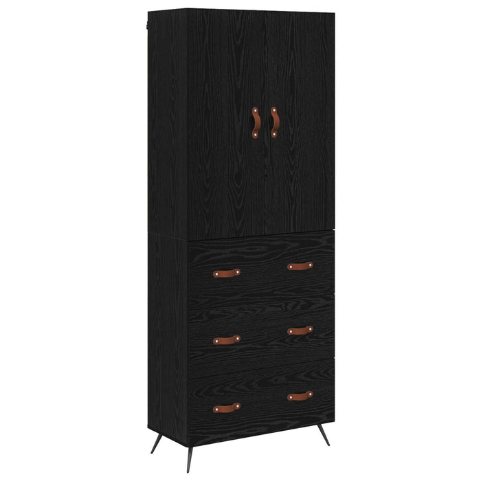 Bufet Pe perete Stejar Negru 69,5 x 34 x 180 cm Lemn compozit - WALTI WALTI