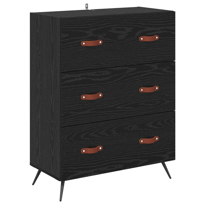 Bufet Pe perete Stejar Negru 69,5 x 34 x 180 cm Lemn compozit - WALTI WALTI
