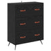 Bufet Pe perete Stejar Negru 69,5 x 34 x 180 cm Lemn compozit - WALTI WALTI