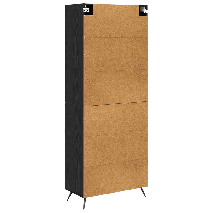 Bufet Pe perete Stejar Negru 69,5 x 34 x 180 cm Lemn compozit - WALTI WALTI