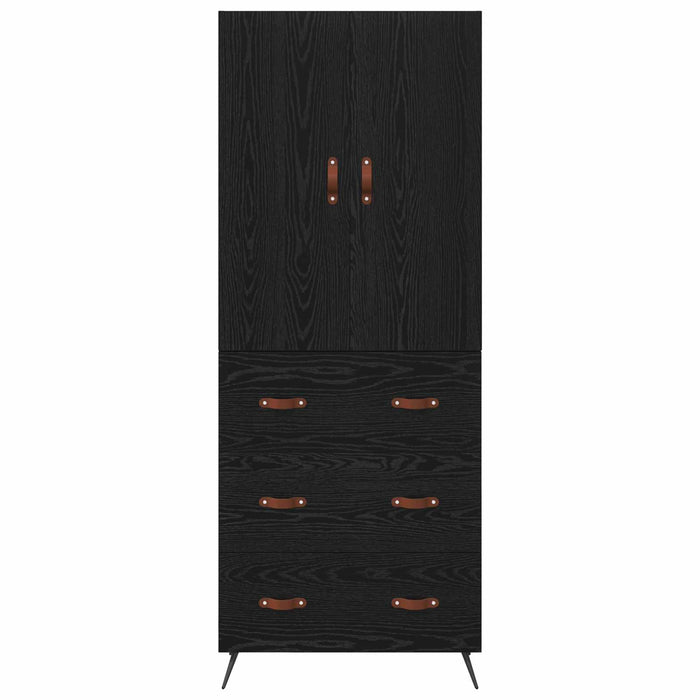 Bufet Pe perete Stejar Negru 69,5 x 34 x 180 cm Lemn compozit - WALTI WALTI