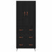 Bufet Pe perete Stejar Negru 69,5 x 34 x 180 cm Lemn compozit - WALTI WALTI