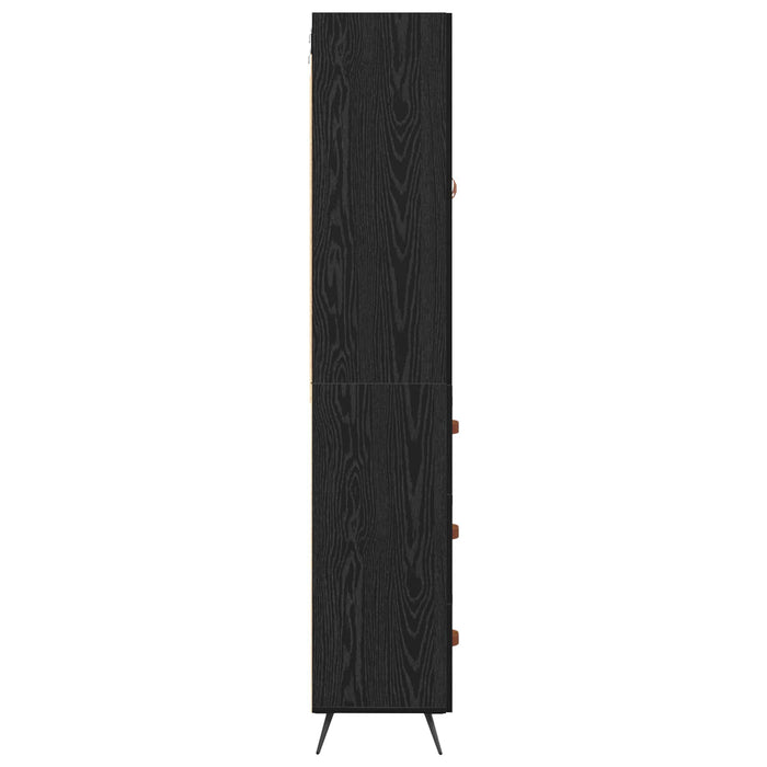 Bufet Pe perete Stejar Negru 69,5 x 34 x 180 cm Lemn compozit - WALTI WALTI
