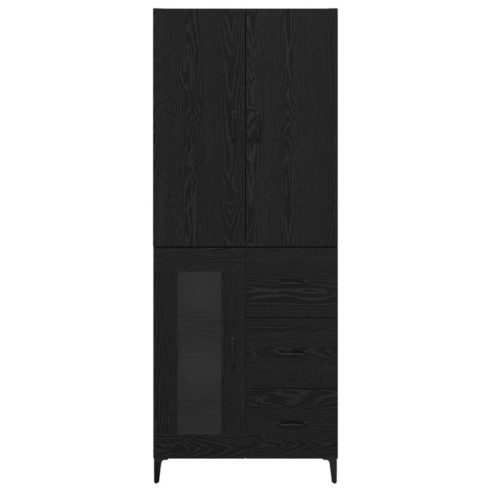 Bufet Pe perete Stejar Negru 69,5 x 34 x 180 cm Lemn compozit - WALTI WALTI