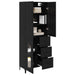 Bufet Pe perete Stejar Negru 69,5 x 34 x 180 cm Lemn compozit - WALTI WALTI