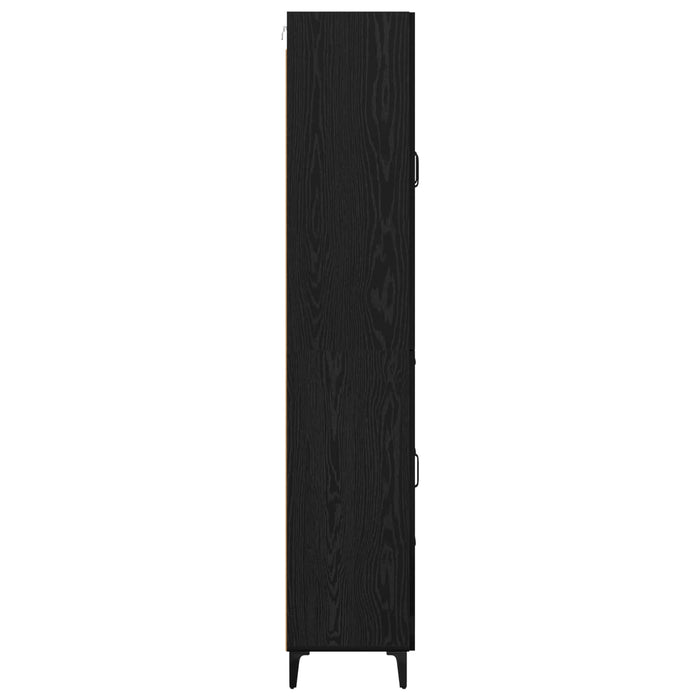 Bufet Pe perete Stejar Negru 69,5 x 34 x 180 cm Lemn compozit - WALTI WALTI