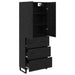 Bufet cu sertar 2 pcs Stejar Negru Lemn Stratificat și Sticlă - WALTI WALTI