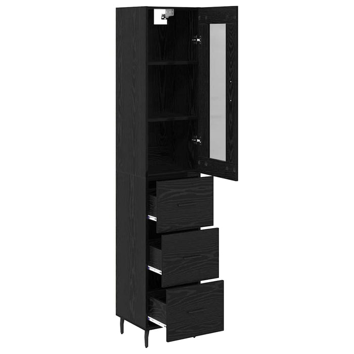 Bufet cu sertar Stejar Negru 34,5 x 34 x 180 cm Lemn compozit - WALTI WALTI
