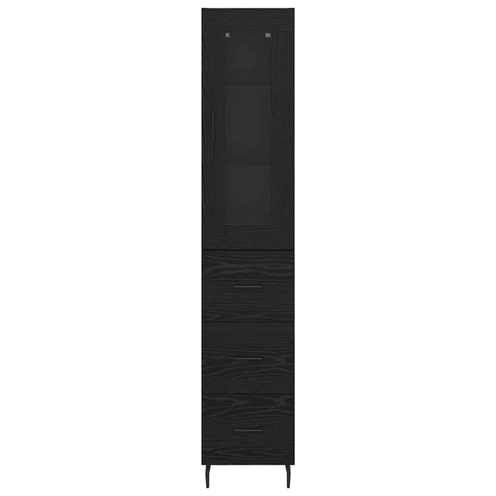 Bufet cu sertar Stejar Negru 34,5 x 34 x 180 cm Lemn compozit - WALTI WALTI