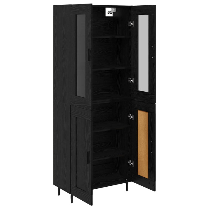 Bufet Pe perete Stejar Negru 69,5 x 34 x 180 cm Lemn compozit - WALTI WALTI