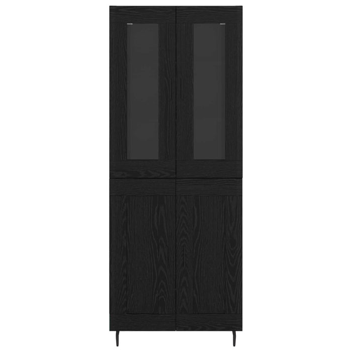 Bufet Pe perete Stejar Negru 69,5 x 34 x 180 cm Lemn compozit - WALTI WALTI